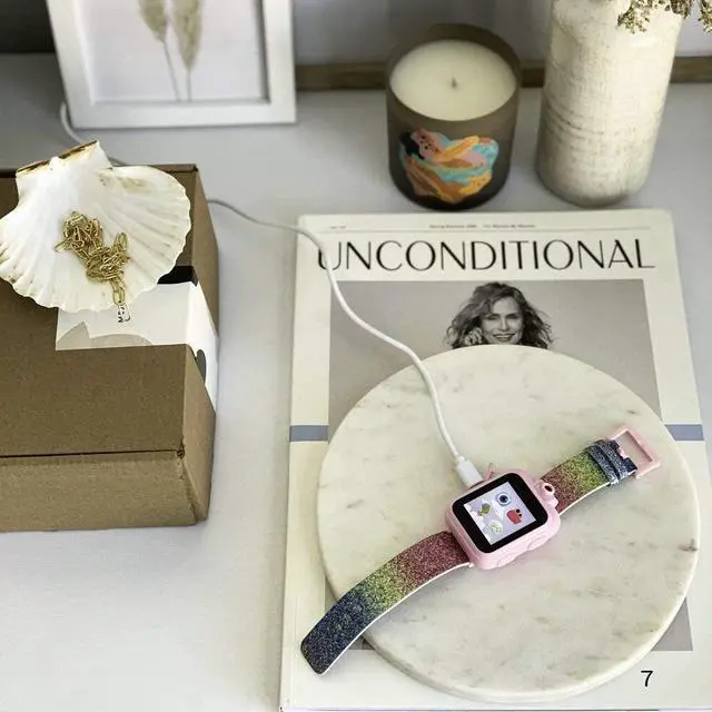 Alt view image 6 of 7 - PlayZoom Smartwatch for Kids Charger Cable, Replacement USB Charging Cord for PlayZoom Children's Smartwatches, Compatible ONLY for The PlayZoom Kids Smartwatch (Blue, 1 Foot)