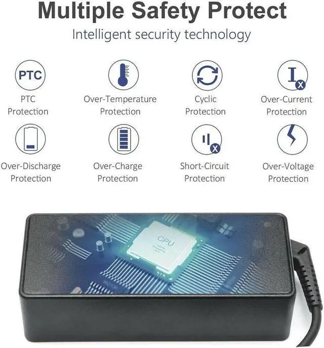 Alt view image 7 of 7 - 65W USB C Type for HP Chromebook Lenovo Acer Asus Samsung Power Laptop Charger