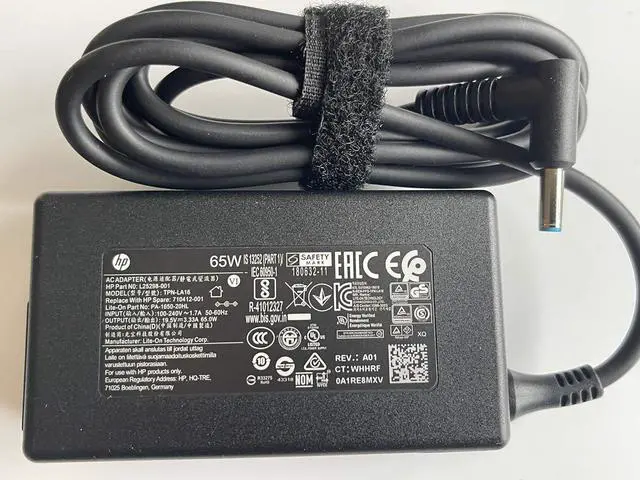Alt view image 3 of 6 - HP 65Watt Blue Smart Tip Ac Adapter