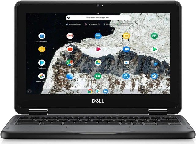 Alt view image 2 of 7 - Dell 2-in-1 Chromebook 3100 11.6" - Intel Celeron N3450 - 4GB RAM 32GB Storage - Chrome OS - Black - (Refurbished)