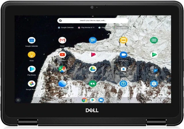 Alt view image 4 of 7 - Dell 2-in-1 Chromebook 3100 11.6" - Intel Celeron N3450 - 4GB RAM 32GB Storage - Chrome OS - Black - (Refurbished)