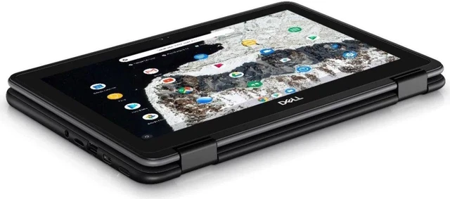 Alt view image 7 of 7 - Dell 2-in-1 Chromebook 3100 11.6" - Intel Celeron N3450 - 4GB RAM 32GB Storage - Chrome OS - Black - (Refurbished)