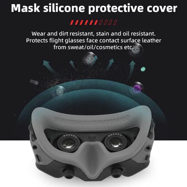 Alt view image 4 of 7 - Avata Goggles 2 Eye Mask Silicone Protective Cover Headband Strap for DJI Avata G2 VR Glasses Accessories