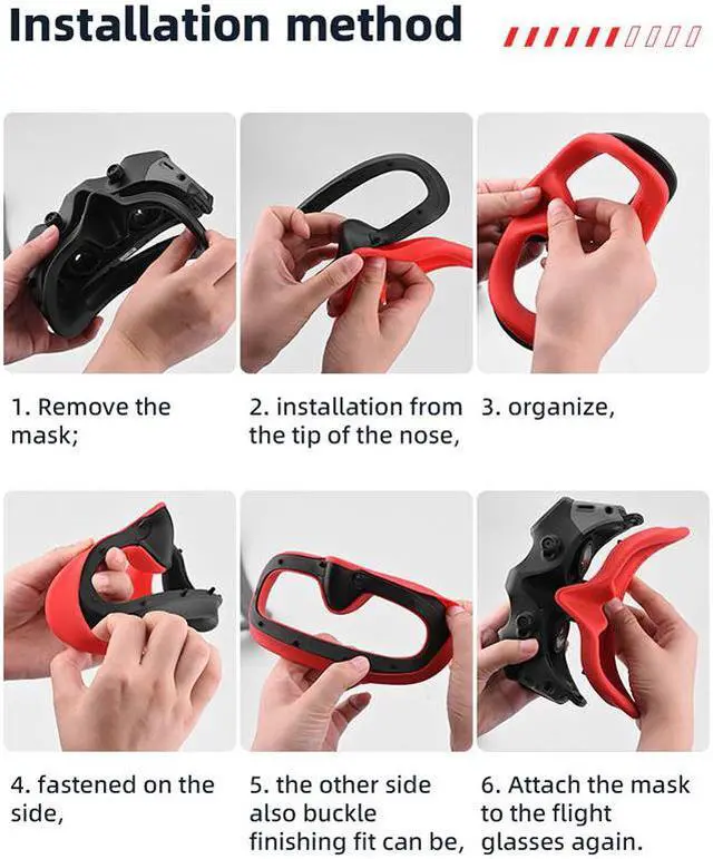 Alt view image 7 of 7 - Avata Goggles 2 Eye Mask Silicone Protective Cover Headband Strap for DJI Avata G2 VR Glasses Accessories
