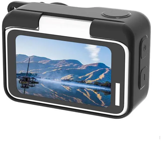 Alt view image 6 of 7 - Wtohoby Silicone Case for Insta360 Go Ultra Scratch-proof Sleeve Lens Cover Cap Protector Lanyard Action Camera Protective Accessories Kit