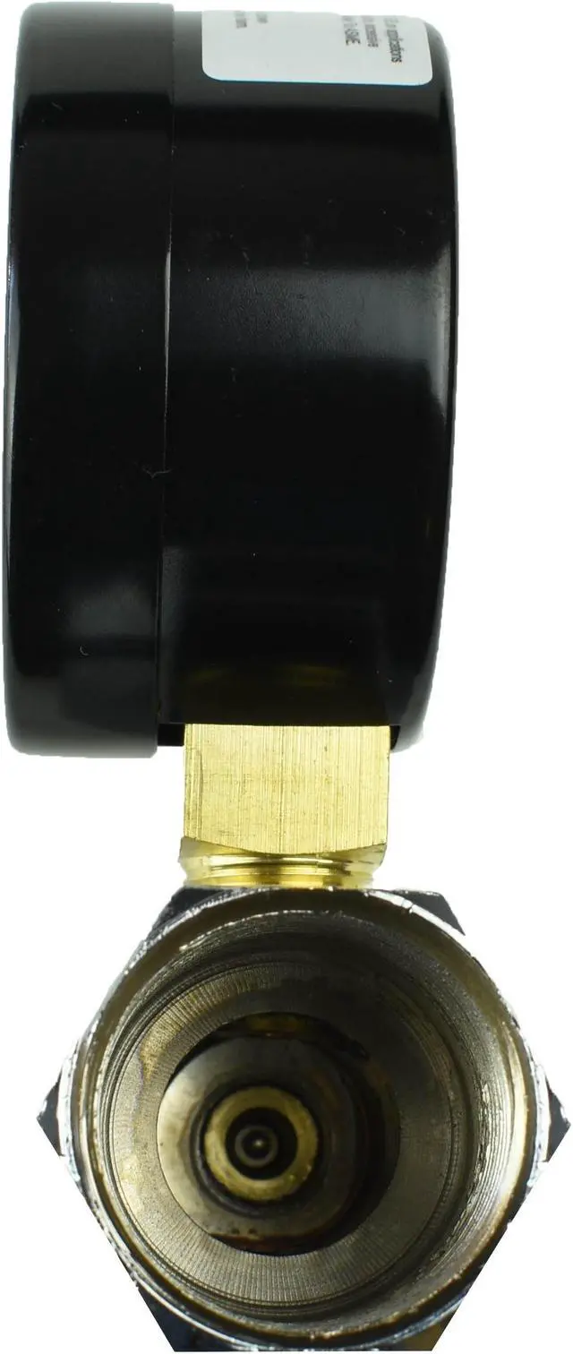 Alt view image 4 of 5 - CARBO Instruments Gas Test Pressure Gauge 15 Pound, 15 PSI / 100 kPa, 3/4 FNPT Connection, Brass Valve, Chrome Plated Steel Body Assembly.