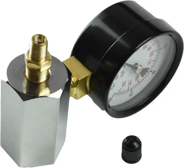 Alt view image 5 of 5 - CARBO Instruments Gas Test Pressure Gauge 15 Pound, 15 PSI / 100 kPa, 3/4 FNPT Connection, Brass Valve, Chrome Plated Steel Body Assembly.