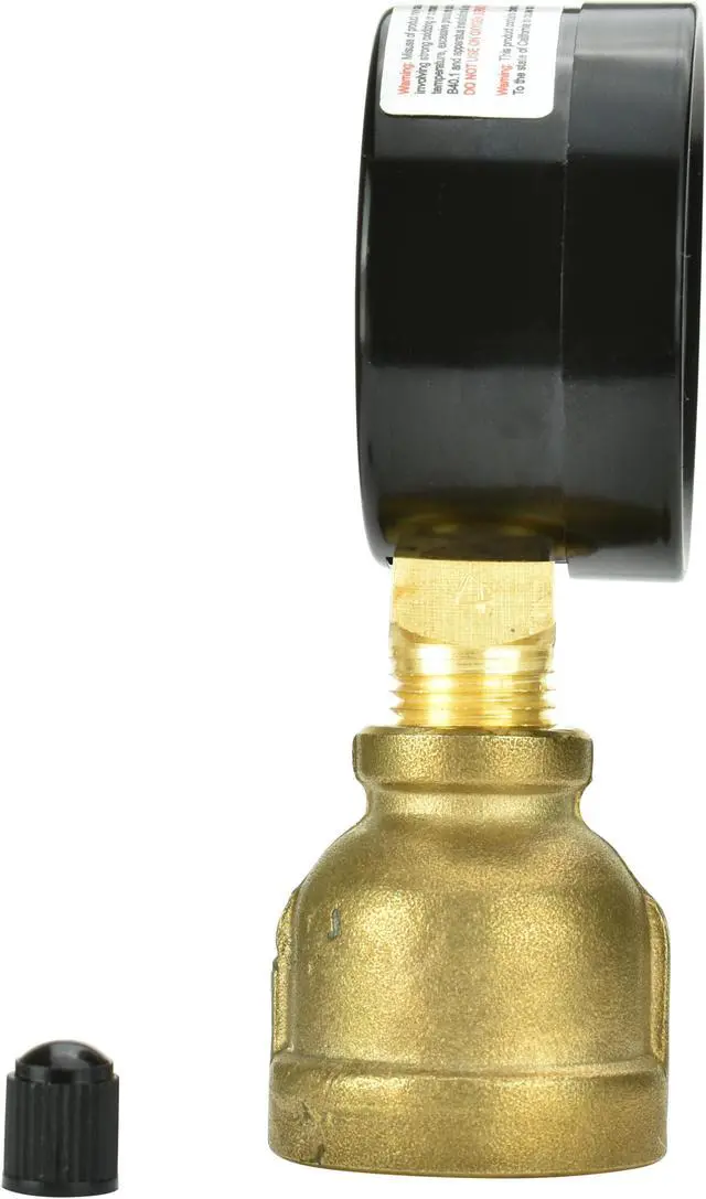 Alt view image 3 of 6 - CARBO Instruments Gas Test Pressure Gauge 30 Pound, 30 PSI / 200 kPa, 3/4 FNPT Connection, Brass Valve, Forged Brass Bell Shape Body Assembly.