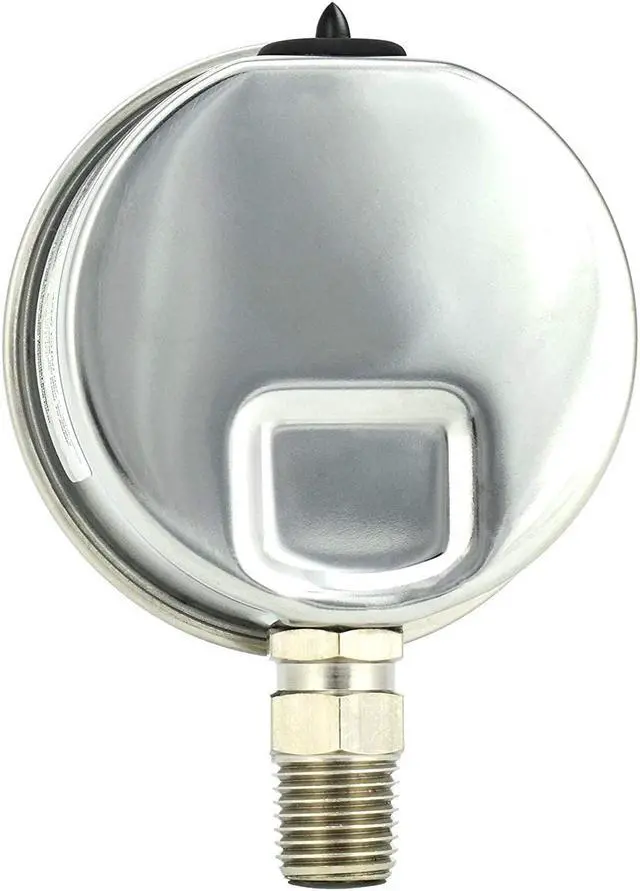 Alt view image 3 of 4 - CARBO Instruments 1-1/2" Fuel Pressure Gauge, Stainless Steel Case 304, Chrome Plated Brass Connection, Glycerin Filled, 0-30 Psi, Accuracy 3-2-3%, Lower Mount 1/8" NPT
