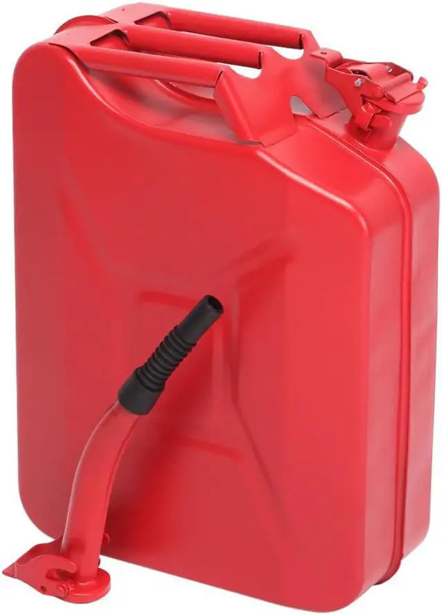 Alt view image 6 of 7 - Pandada 5 Gallon 20L Gas Can Metal Jerry Gasoline Container Tank Emergency Backup Diesel Red
