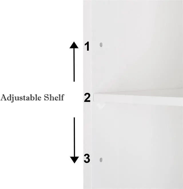 Alt view image 7 of 7 - QXDRAGON Wall Mounted Bathroom Cabinet, 2-in-1 Mirror Medicine Cabinet with 3 Heights Adjustable Shelf & Single Mirror Door Storage Cabinet Over-The-Toilet Storage Organizer (White)