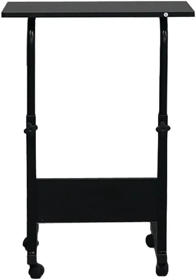 Alt view image 2 of 7 - QXDRAGON Magazine Snack Table on Wheels, Lifting Laptop Computer Desk Movable C-Shaped Overbed TV Tray Mobile Sofa Chair Side End Table for Living Room Bedroom(23.6 L x 15.8 W)