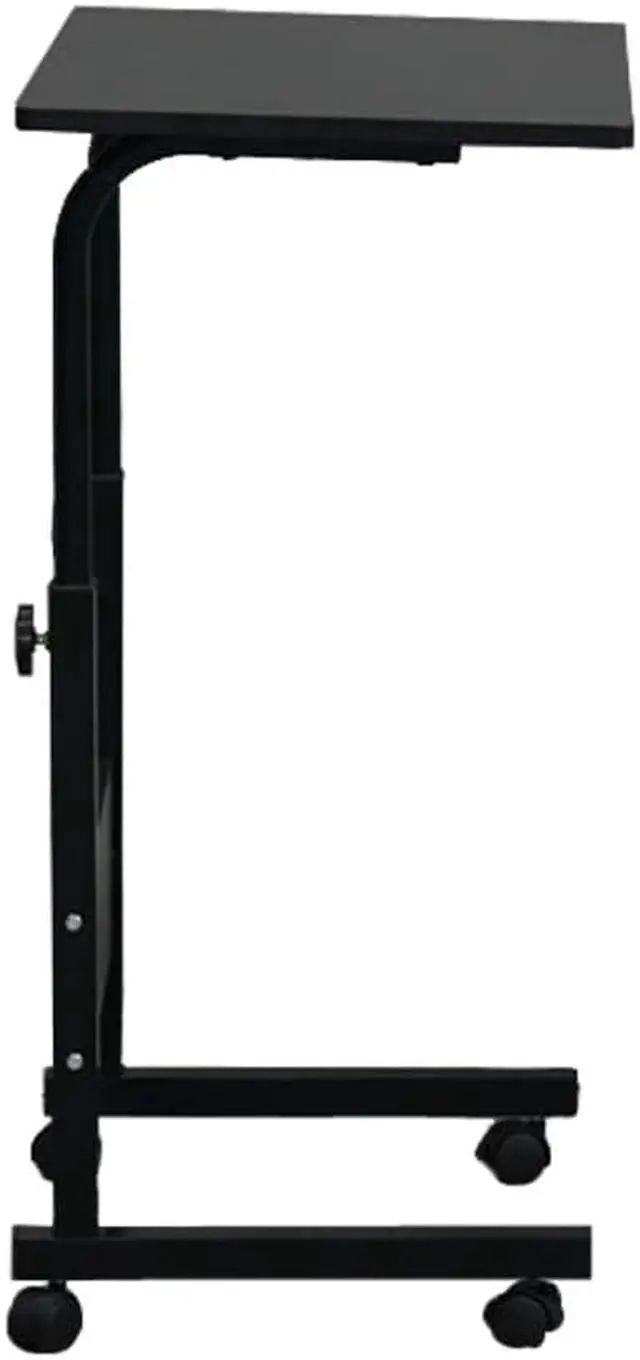 Alt view image 6 of 7 - QXDRAGON Magazine Snack Table on Wheels, Lifting Laptop Computer Desk Movable C-Shaped Overbed TV Tray Mobile Sofa Chair Side End Table for Living Room Bedroom(23.6 L x 15.8 W)