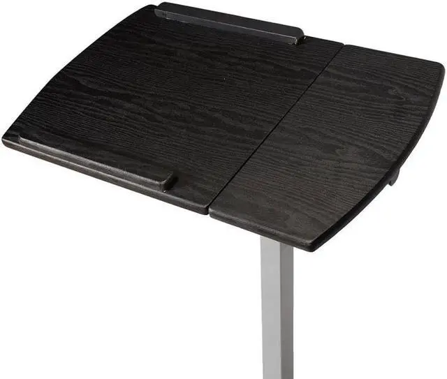 Alt view image 5 of 7 - QXDRAGON Overbed Bedside Desk Mobile Rolling Laptop Stand Tilting Table with Wheels Height Adjustable Tray Table for Laptop Bed Sofa Side Table(Black, 3-Wheel)