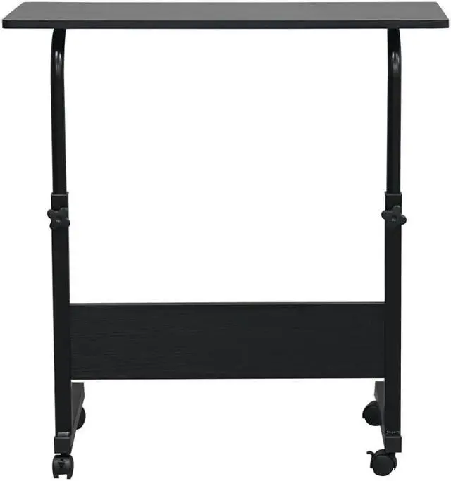 Alt view image 5 of 7 - QXDRAGON Magazine Snack Table on Wheels, Lifting Laptop Computer Desk Movable C-Shaped Overbed TV Tray Mobile Sofa Chair Side End Table for Living Room Bedroom(31.5 L x 15.8 W)