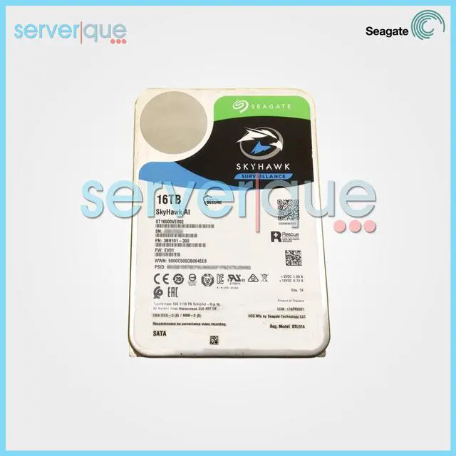 Alt view image 5 of 7 - Seagate SkyHawk AI 16TB SATA 6Gb/s 3.5" Surveillance HDD (ST16000VE002)