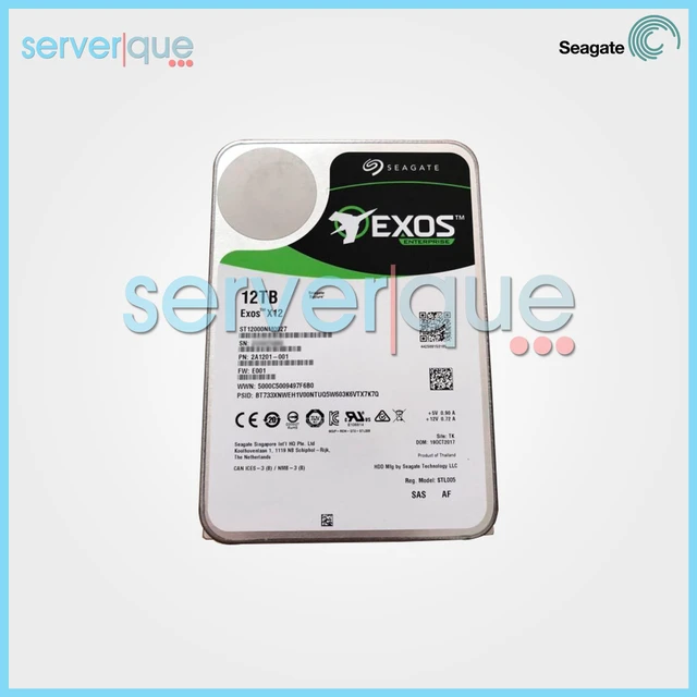 Main image of ST12000NM0027 Seagate Exos X12 12TB 7.2K SAS 12Gbps 3.5" Internal Hard Drive