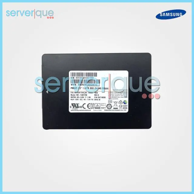 Main image of MZ-7LM1T90 Samsung PM863 1.92TB SATA 6Gbps 2.5" Internal SSD MZ7LM1T9HCJM