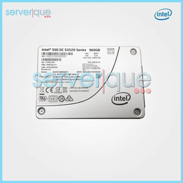 Main image of SSDSC2BB960G7 Intel DC-S3520 Series 960GB SATA 6Gbps 2.5" Solid State Drive