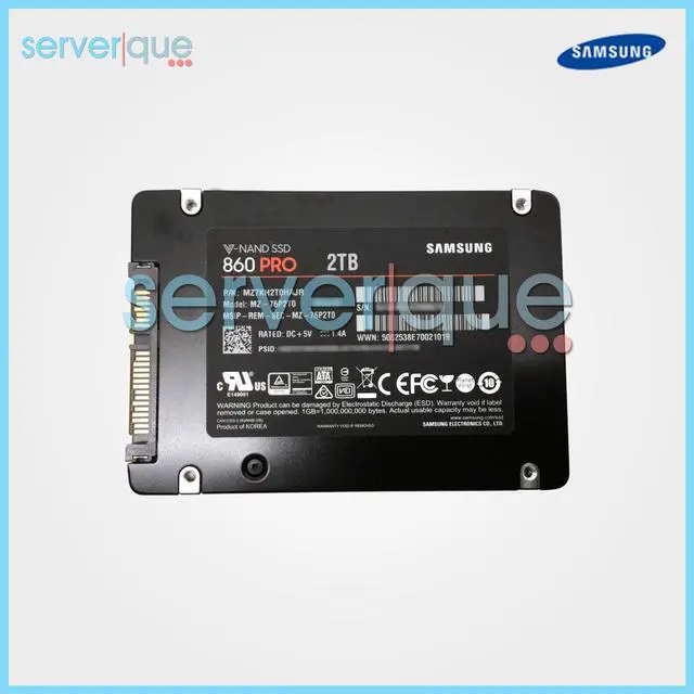 Alt view image 3 of 3 - Samsung MZ-76P2T0 860 Pro 2TB 3D V-NAND 6Gbps SATA III 2.5" SSD MZ7KH2T0HAJR