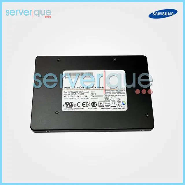 Alt view image 3 of 4 - Samsung MZQLW960HMJP-00003 PM963 PCIe Gen3 x4 Tlc NVMe VNAND, 2.5in SSD