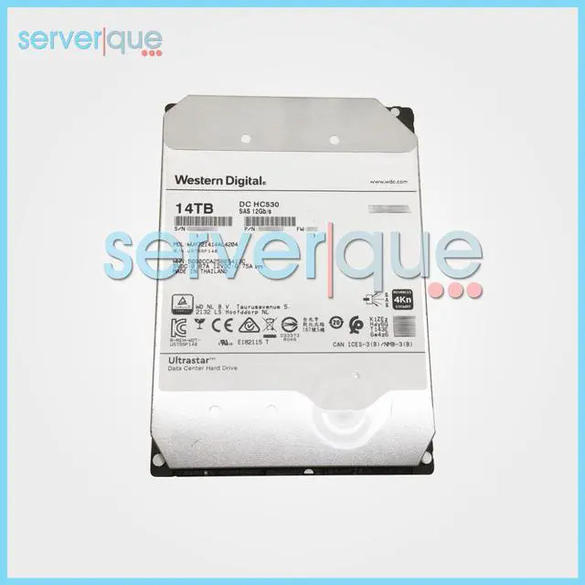 Alt view image 4 of 6 - Western Digital Ultrastar DC HC530 WUH721414AL4204 0F31002 14TB 7.2K RPM SAS 12Gb/s 4Kn 3.5in Hard Drive