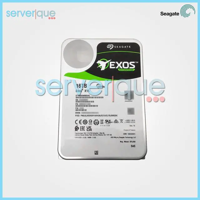 Refurbished: Seagate Exos X16 16TB 7.2K SAS 12Gbps 3.5