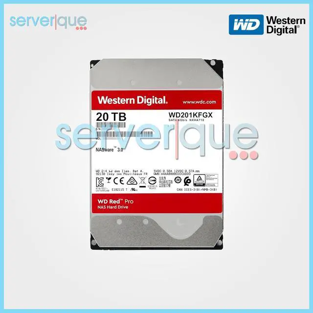 Refurbished: Western Digital Red Pro 20TB SATA 6Gbps 512MB Refurbished: Western Digital Red Pro 20TB SATA 6Gbps 512MB