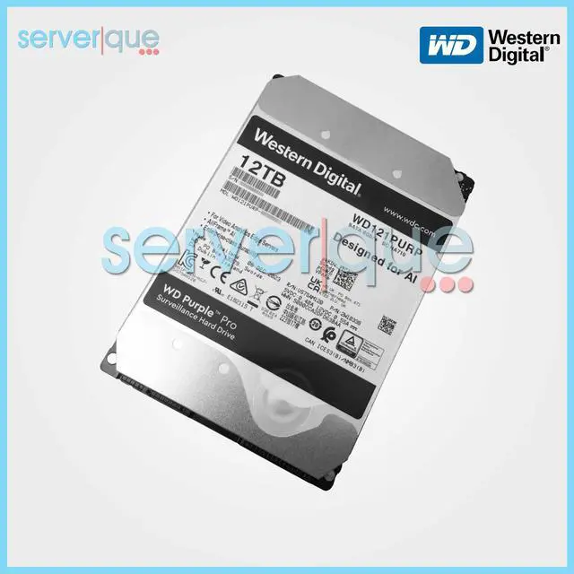 Alt view image 5 of 5 - Western WD121PURP Digital Purple Pro WD121PURP 12 TB Hard Drive - 3.5" Internal - SATA (SATA/600) - Conventional Magnetic Recording (CMR) Method