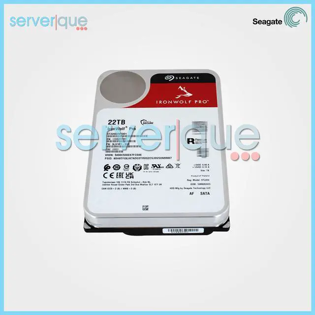 Main image of Seagate IronWolf Pro 22TB 7.2K SATA 6Gb 256MB 3.5" ST22000NT001 Hard Drive