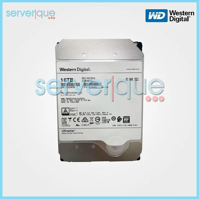 Alt view image 7 of 7 - WUH721816ALE6L4 - Western Digital Ultrastar DC HC550 16TB 7200RPM SATA 6Gb/s 512MB Cache 3.5-inch Hard Drive - (Certified Refurbished)