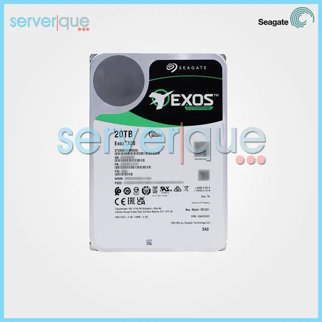 Alt view image 9 of 11 - Seagate Exos X20 20TB SAS 12Gb/s 7200 RPM 3.5-inch Enterprise Server Hard Drive - ST20000NM002D