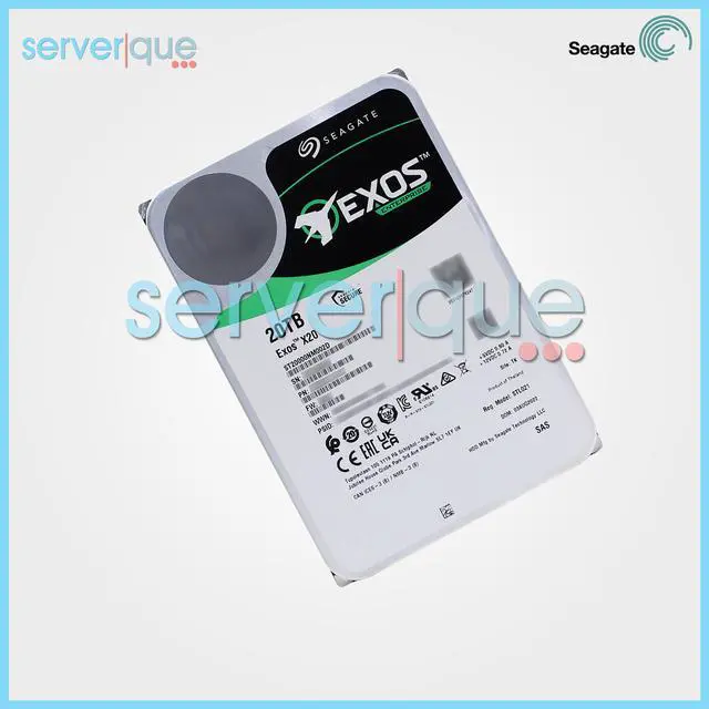 Alt view image 11 of 11 - Seagate Exos X20 20TB SAS 12Gb/s 7200 RPM 3.5-inch Enterprise Server Hard Drive - ST20000NM002D