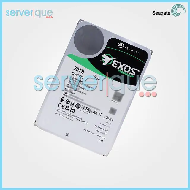 Alt view image 10 of 11 - Seagate Exos X20 20TB SAS 12Gb/s 7200 RPM 3.5-inch Enterprise Server Hard Drive - ST20000NM002D
