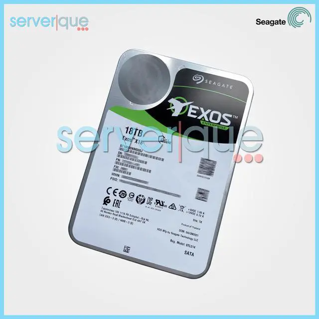 Main image of Seagate ST18000NM000J Exos X18 18TB 6Gbps 7.2K 256MB SATA 3.5" Internal HDD