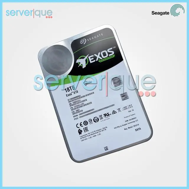 Alt view image 2 of 10 - Seagate ST18000NM000J Exos X18 18TB 6Gbps 7.2K 256MB SATA 3.5" Internal HDD
