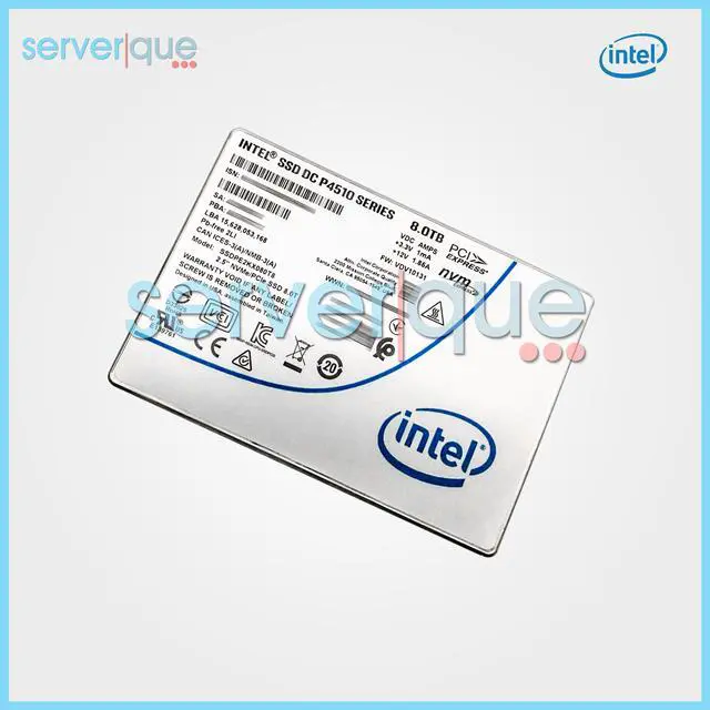 Alt view image 2 of 3 - Intel SSDPE2KX080T8 DC P4510 8TB 2.5" 3D NAND TLC PCIe 3.1 Gen4 NVMe SSD