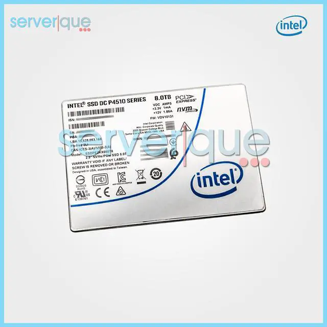 Main image of Intel SSDPE2KX080T8 DC P4510 8TB 2.5" 3D NAND TLC PCIe 3.1 Gen4 NVMe SSD