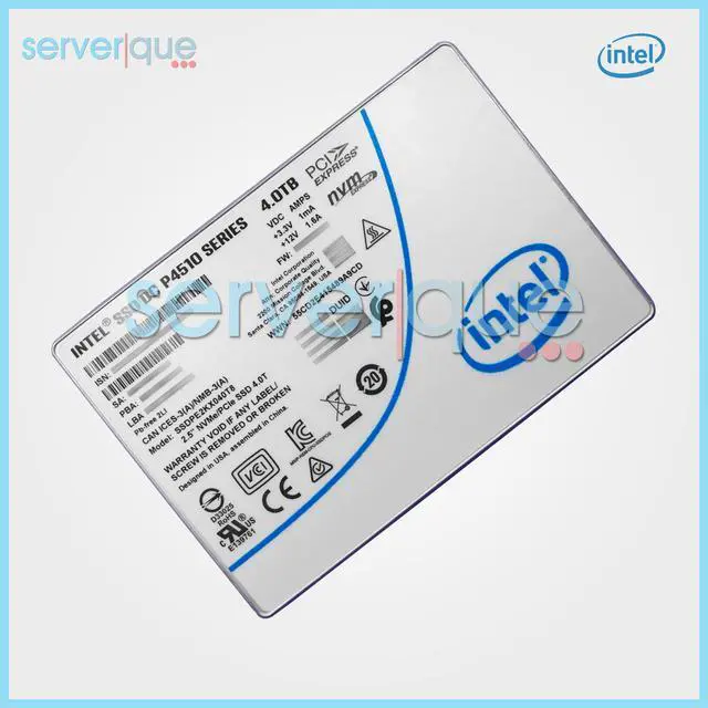 Alt view image 2 of 3 - Intel SSDPE2KX040T8 DC P4510 4TB 2.5" TLC PCI-e 3.1 x4 NVMe Solid State Drive