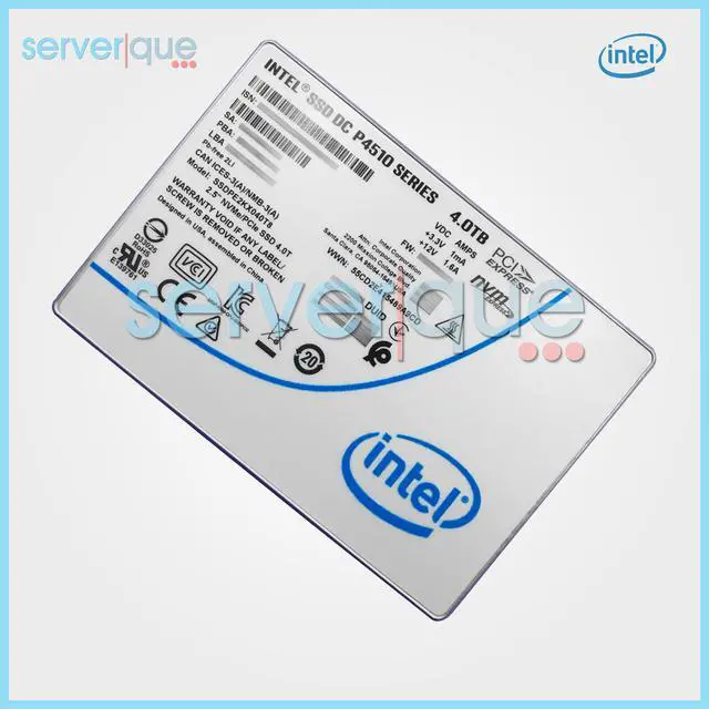 Alt view image 3 of 3 - Intel SSDPE2KX040T8 DC P4510 4TB 2.5" TLC PCI-e 3.1 x4 NVMe Solid State Drive