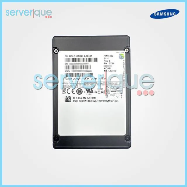 Main image of Samsung MZ-ILT30TB PM1643a 30.72TB TLC SAS 12Gbps 2.5" Internal SSD