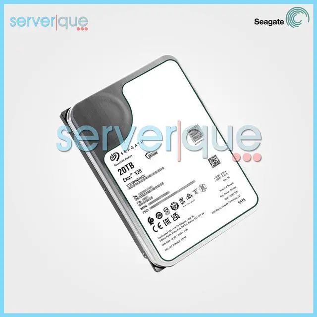 Alt view image 3 of 3 - Seagate ST20000NM007D Exos X20 20TB 6Gbps 7.2K SATA 3.5" 4Kn Internal Hard Drive