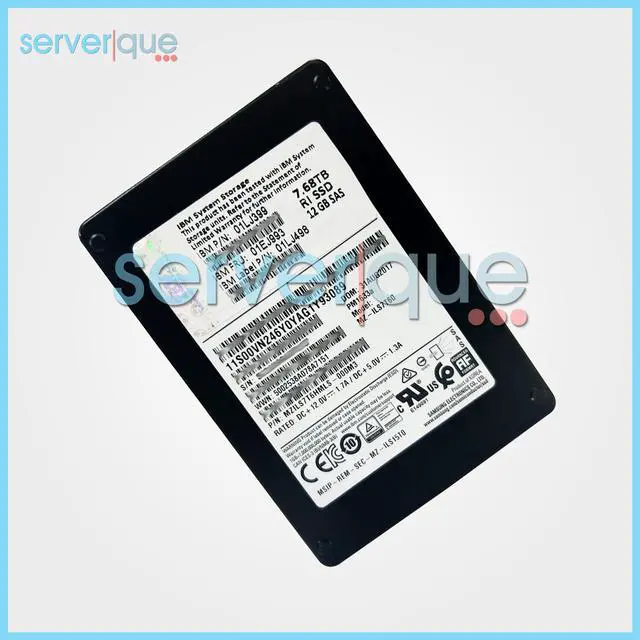 Alt view image 3 of 3 - IBM MZ-ILS7T60 PM1633a 7.68TB TLC SAS 12Gb/s 2.5" MZILS7T6HMLS Solid State Drive