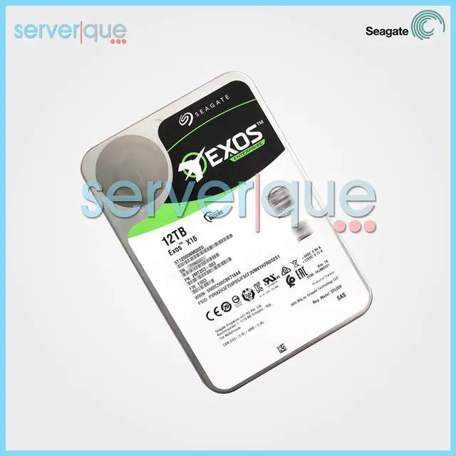 Alt view image 7 of 7 - Seagate Exos X16 12TB 7200 RPM SAS 12Gb/s 3.5" Hard Drive ST12000NM002G
