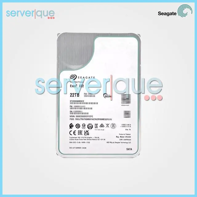 Alt view image 4 of 7 - Seagate Exos X22 22TB SATA 6Gb/s 3.5" Enterprise Hard Drive - ST22000NM001E