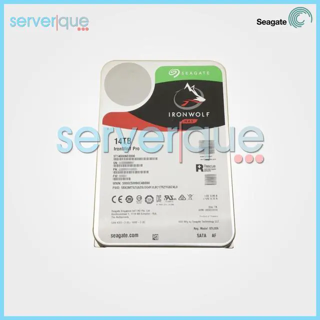 Alt view image 4 of 6 - Seagate ST14000NE0008 IronWolf Pro ST14000NE0008 14 TB Hard Drive - 3.5" Internal - SATA (SATA/600) - Conventional Magnetic Recording (CMR) Method