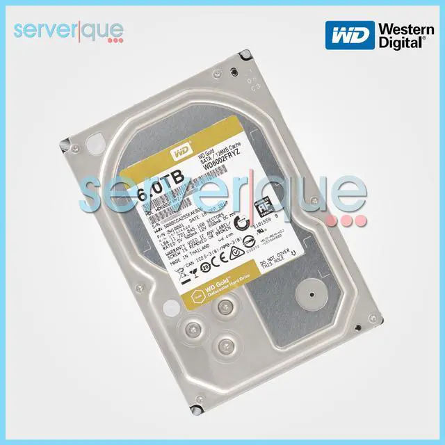 Alt view image 3 of 3 - Western Digital Gold WD6002FRYZ 6TB SATA 6Gbps 7200RPM 128MB 3.5" Internal HDD