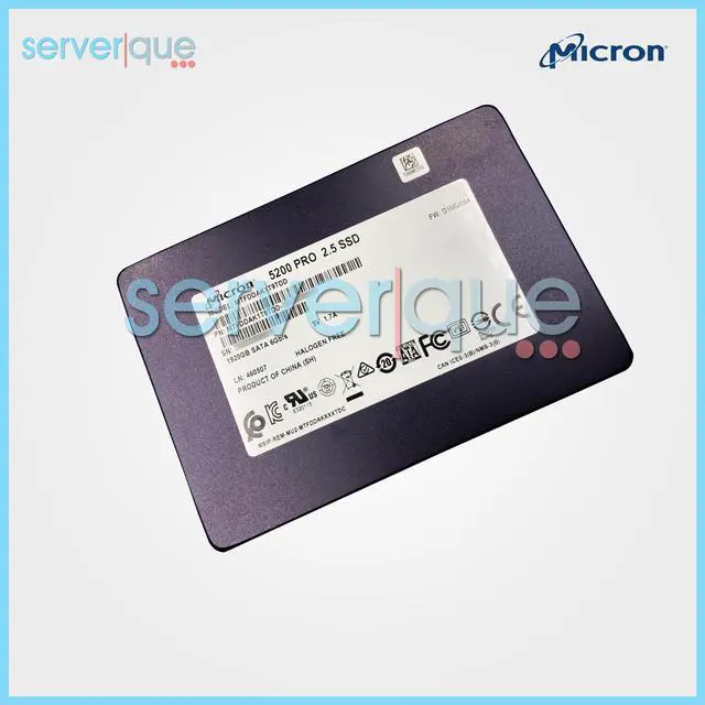 Alt view image 2 of 2 - Micron MTFDDAK1T9TDD 1.92TB 5200 Pro SATA 6Gbps 2.5" Internal Solid State Drive