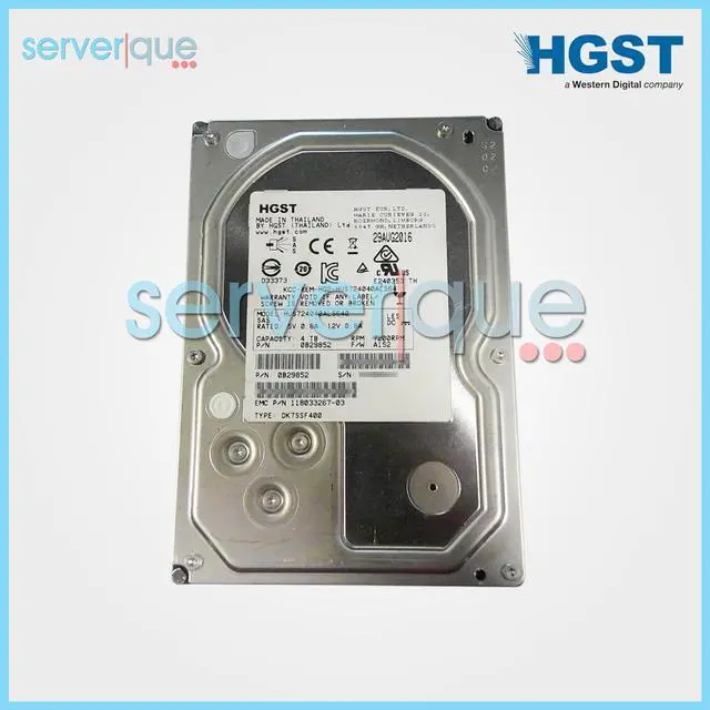 Alt view image 2 of 4 - HGST HUS724040ALS640 Ultrastar 7K4000 HUS724040ALS640 4 TB Hard Drive - 3.5" Internal - SAS (6Gb/s SAS)