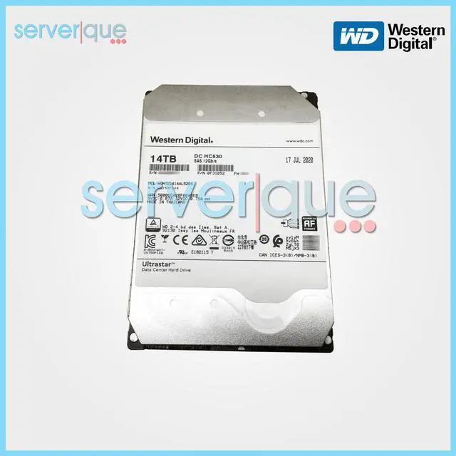 Alt view image 3 of 3 - Western Digital WUH721414AL5204 14TB SAS 12Gbps 7200RPM 512MB 3.5" Internal HDD